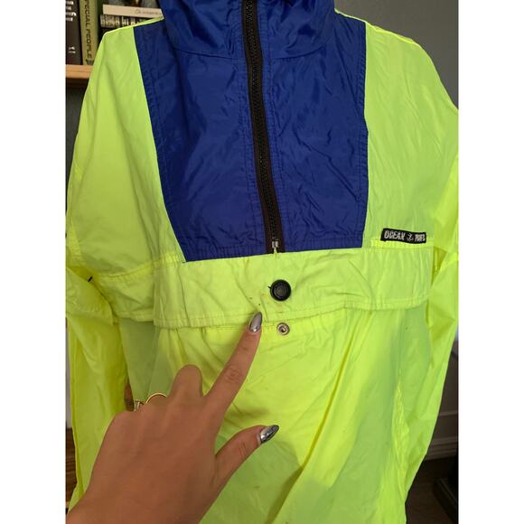 1990s Ocean Pacific Neon Windbreaker, Pullover, Men's L, Athletic, Lightweight - Picture 3 of 10